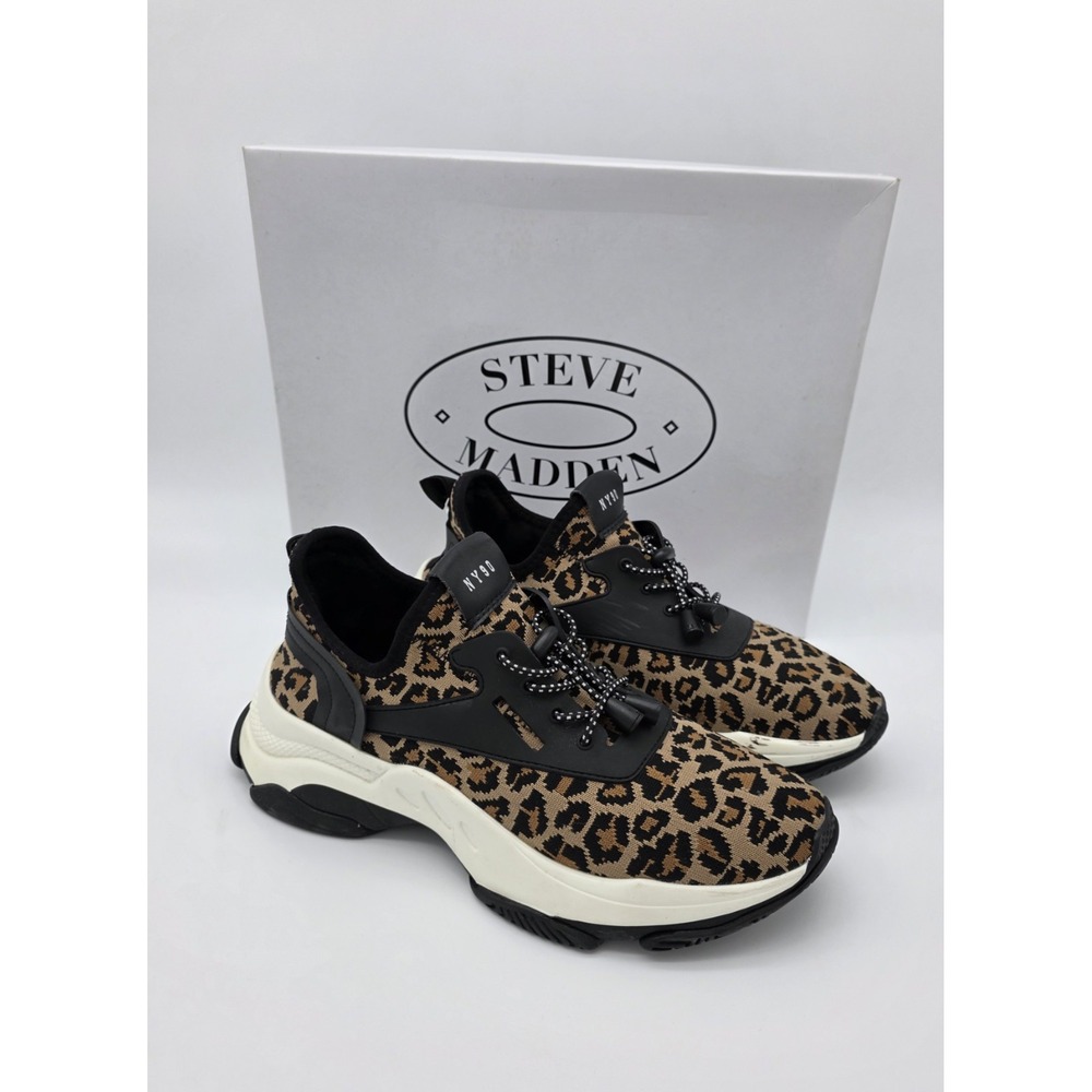 Steve Madden Leopard Print Athletic Shoes